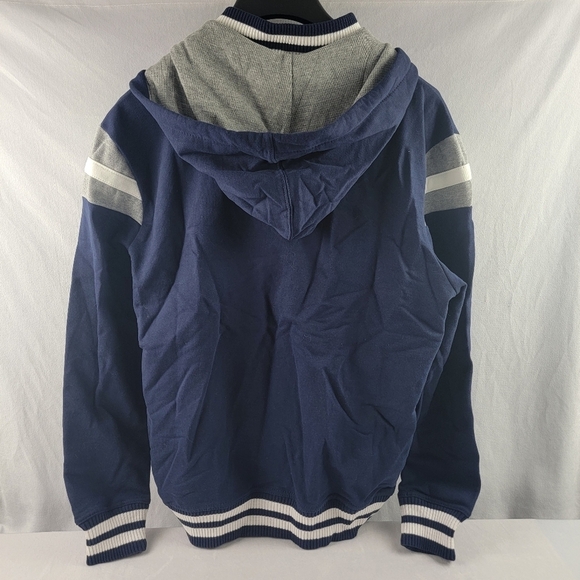 NWT U.S. Polo Assn. Hooded ful zip stripe trim hoodie sweater Size small - Picture 3 of 4